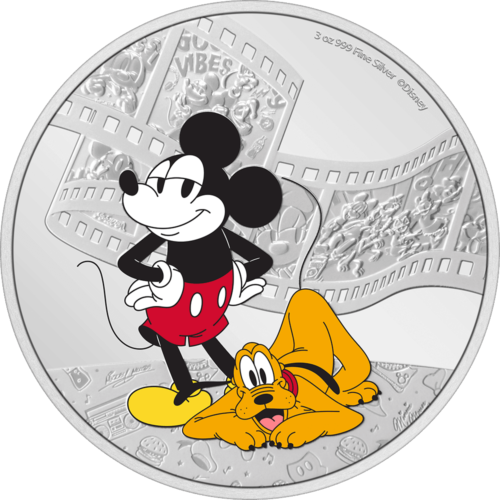Disney Mickey & Friends – Mickey & Pluto 3oz Silver Coin