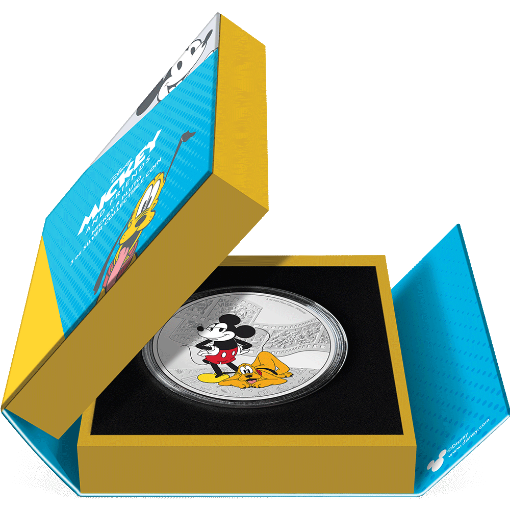 Disney Mickey & Friends – Mickey & Pluto 3oz Silver Coin