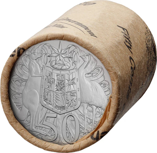 2024 50c Circulating Coin Roll Non-Premium (H/H or T/T) King Charles III