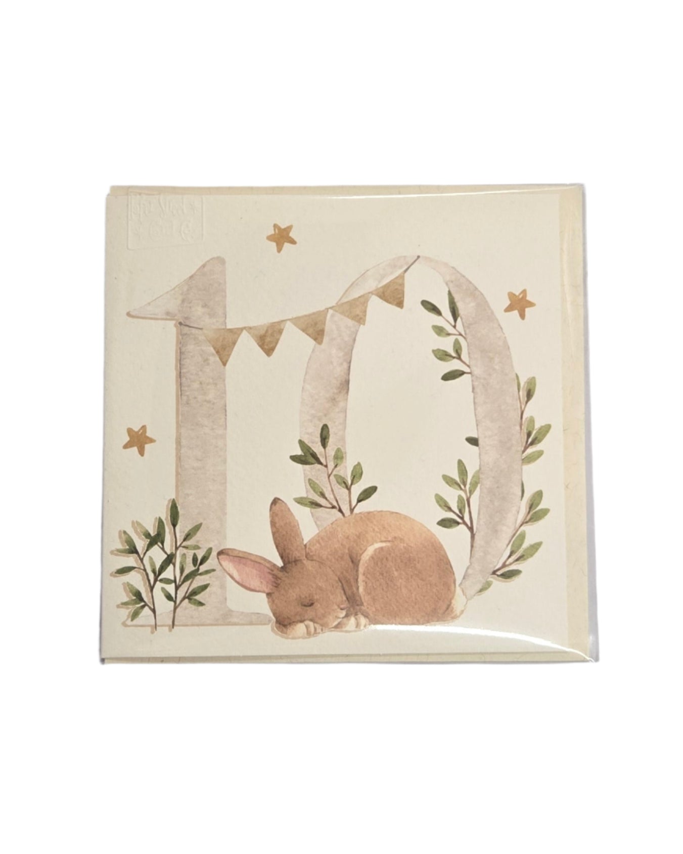 Card Birthday Age 10 Rabbit