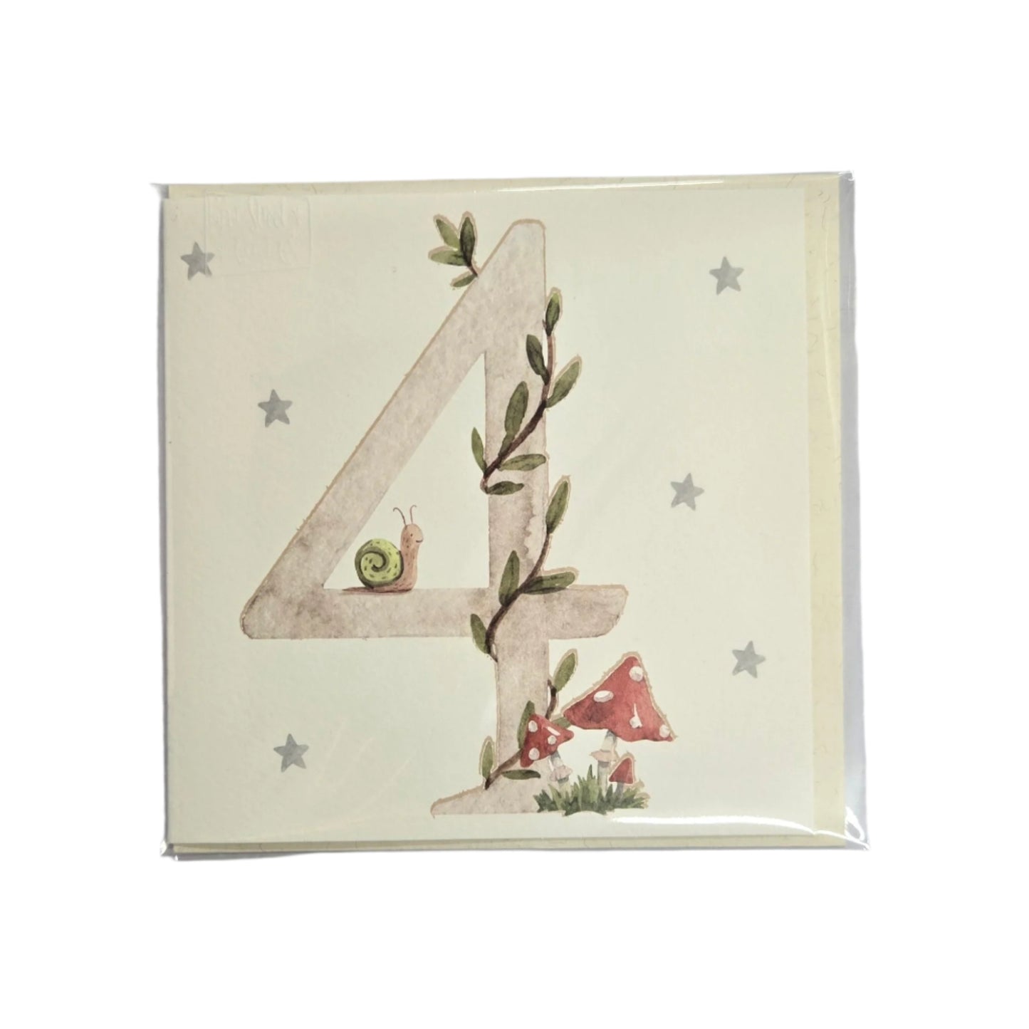 Card Birthday Age 4 Snail