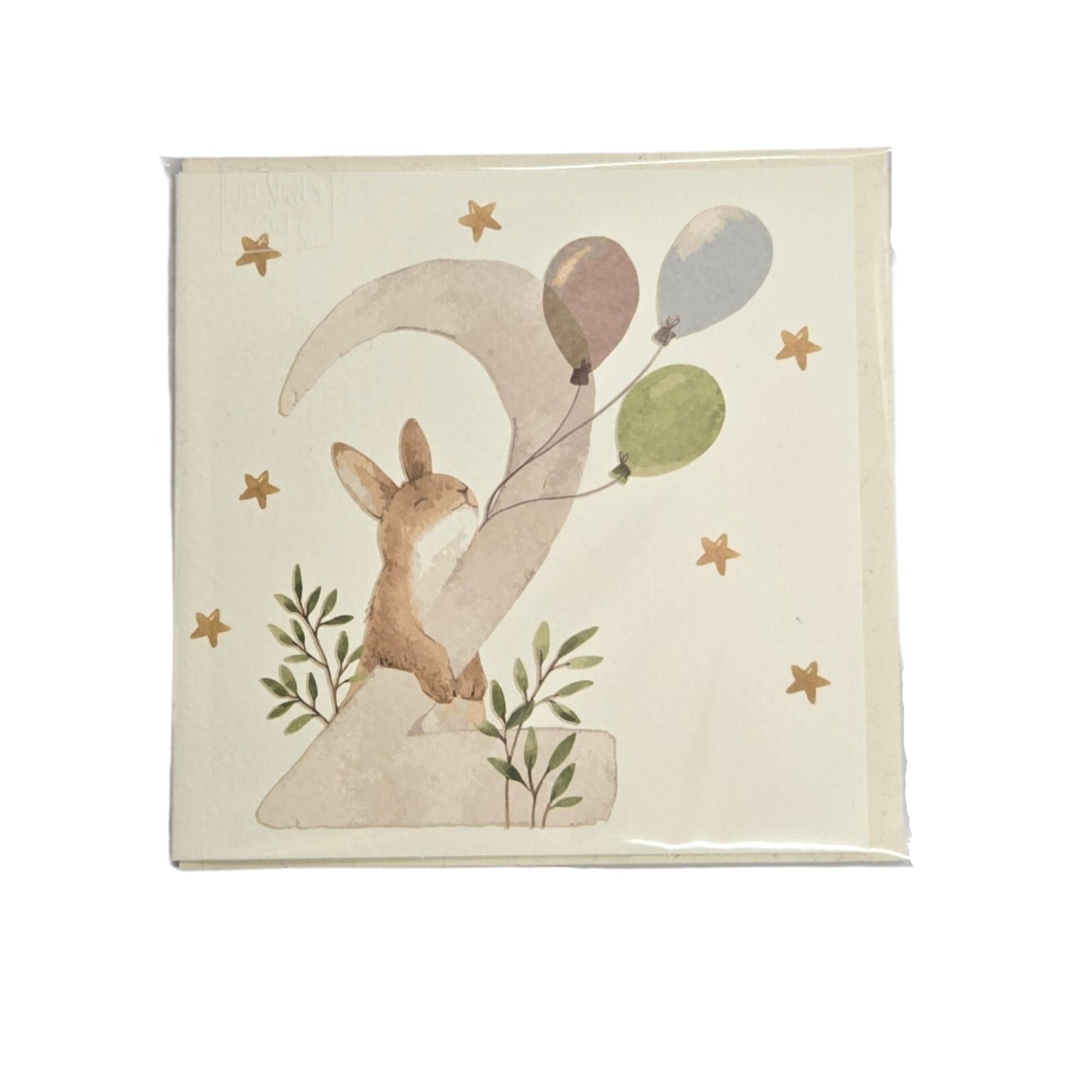 Card Birthday Age 2 Hare
