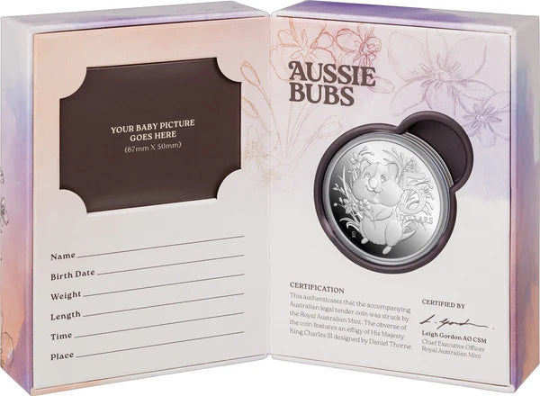 Mint Coins | 2025 $5 1 oz Fine Silver Proof Baby Coin Aussie Bubs