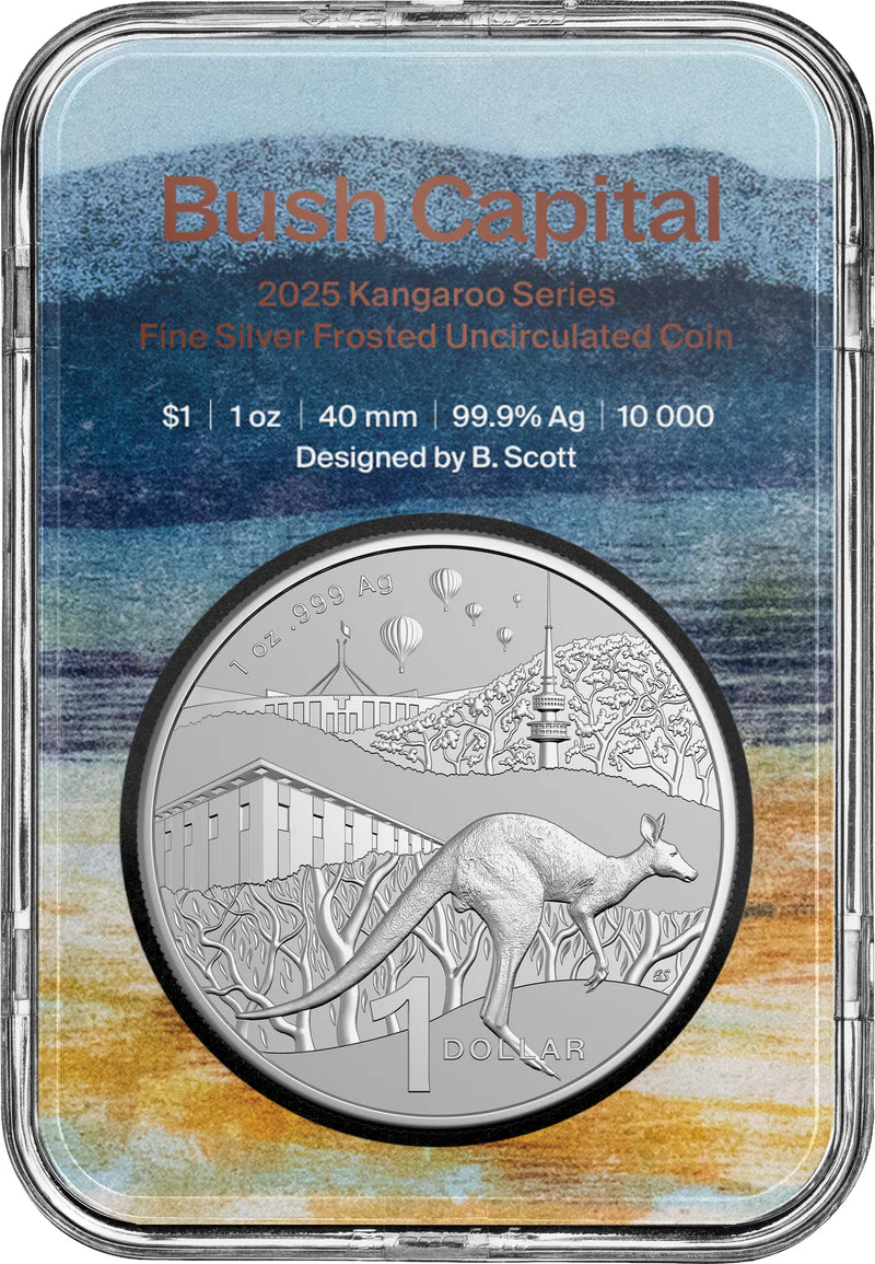 Mint Coins| Kangaroo Series $1 2025 1 oz Frosted Fine Silver Uncirculated Coin