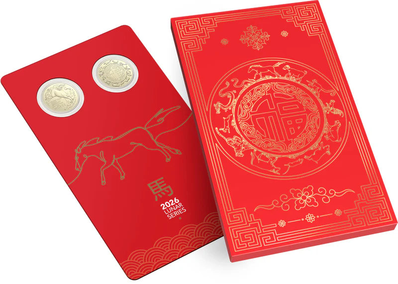 Mint Coins | 2026 Lunar Series Year of the Horse Albr $1 Uncirculated 2 Coin Set
