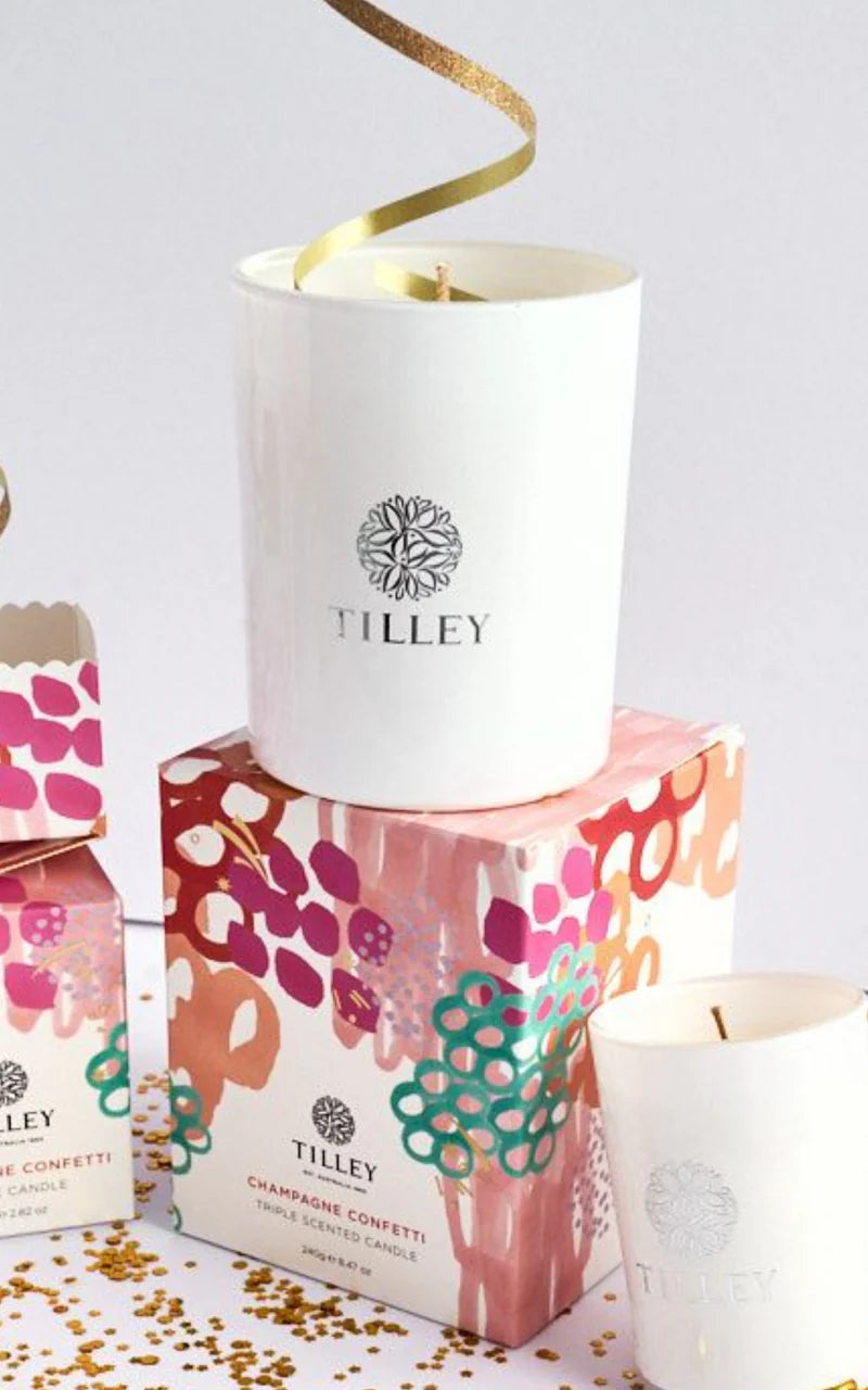 Tillley Festive Candle 240g I Champagne Confetti
