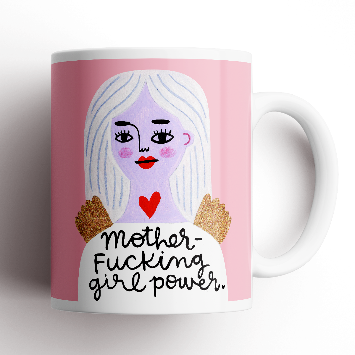 Grumpy Angel Mug | Motherfucking Girl Power