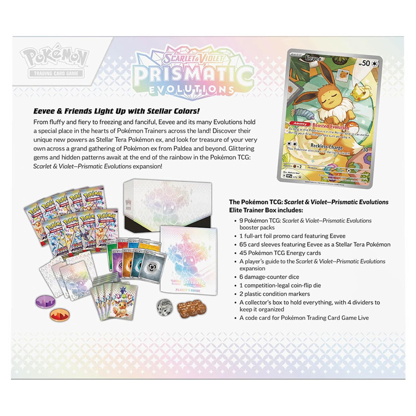 Pokemon TCG Scarlet & Violet 8.5 Prismatic Evolutions Elite Trainer Box