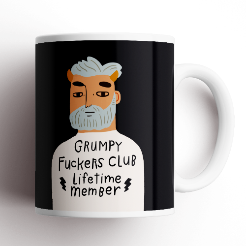 Grumpy Bastard Mug | Grumpy Fuckers Club Lifetime Member