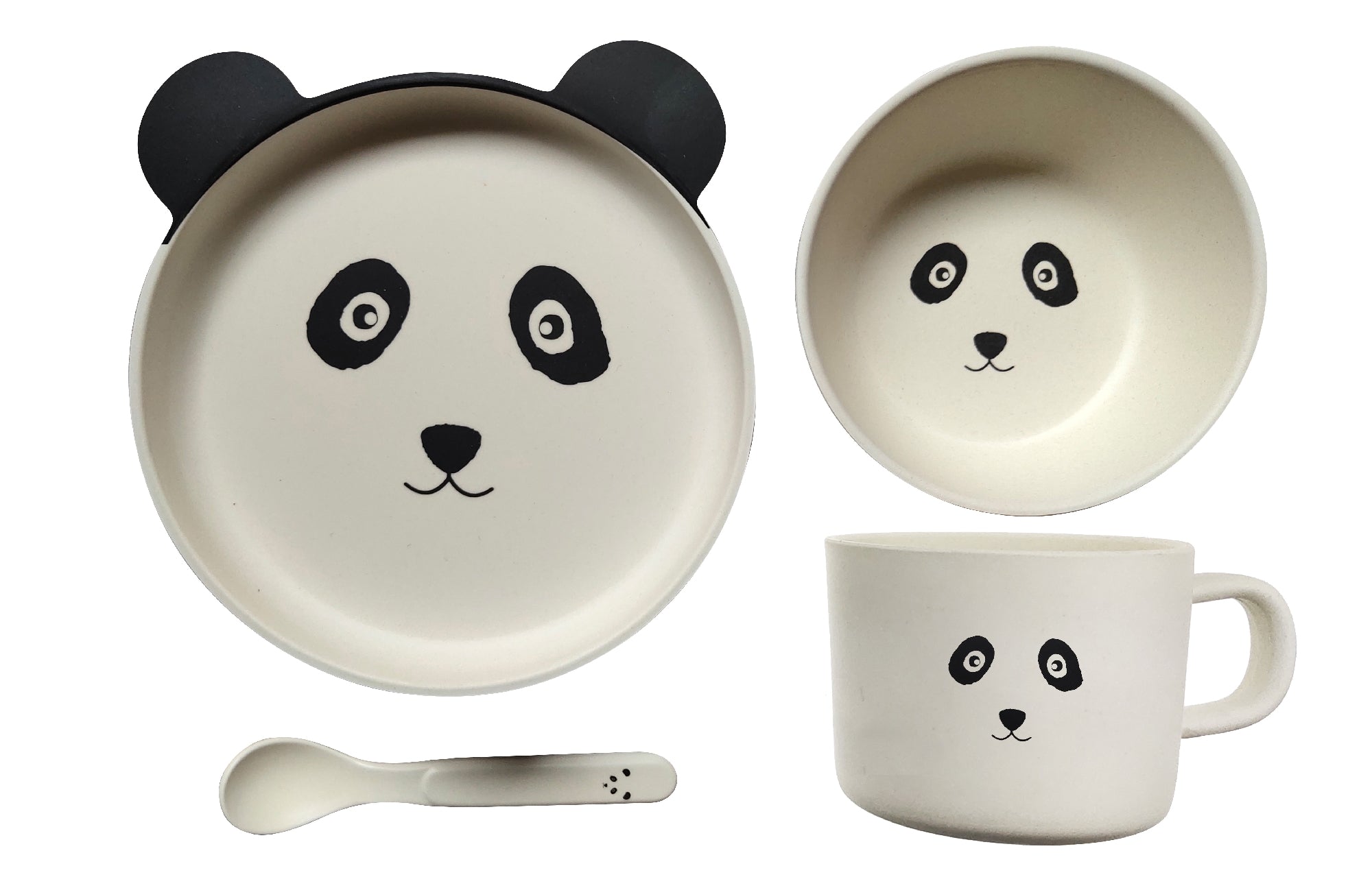 Animal Faces Kids Bamboo Dining Set