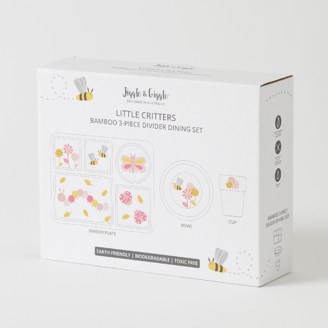 Bamboo 3pce Divider Dining Set | Little Critters