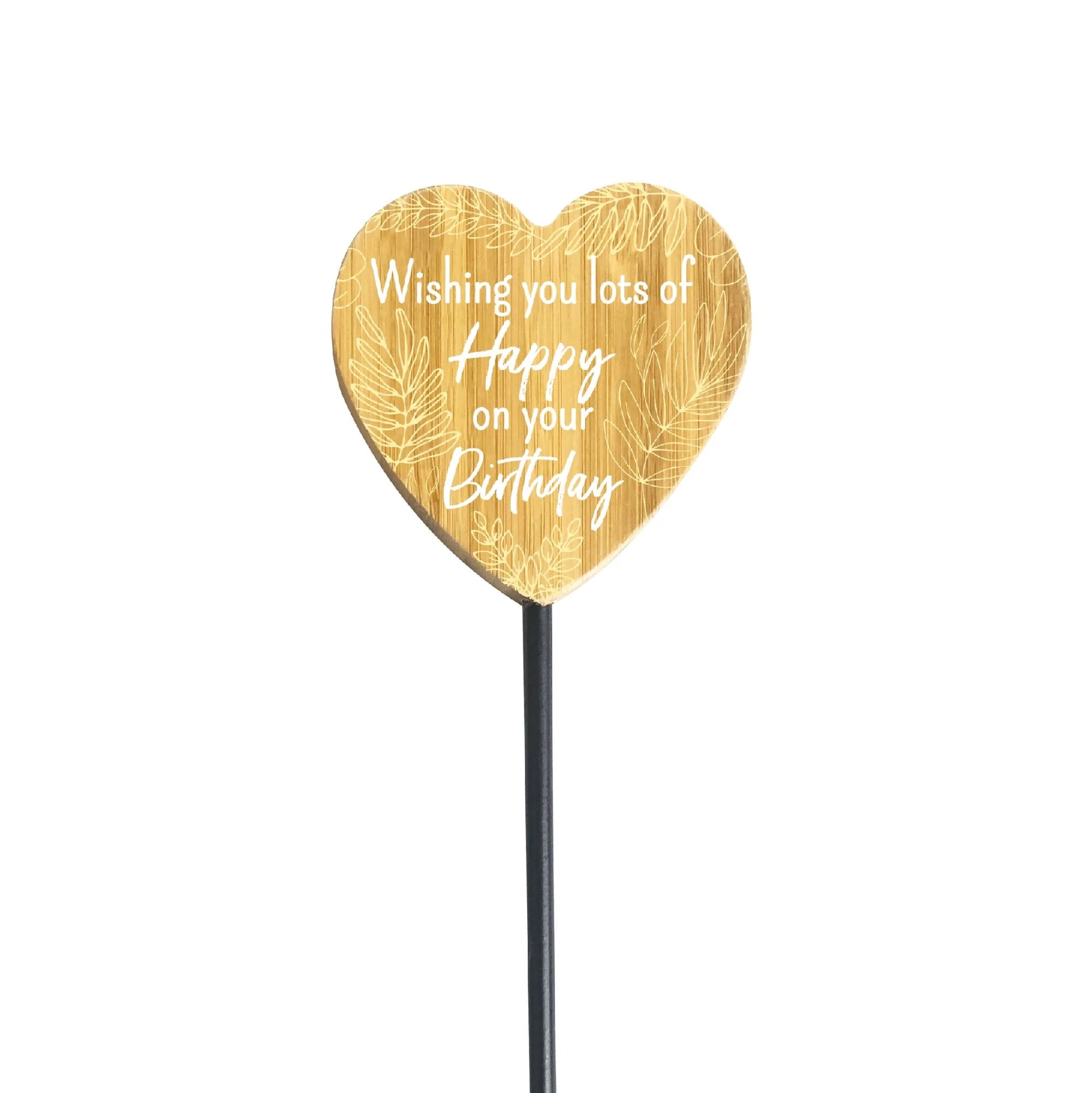 Lisa Pollock Bamboo Plant Pop with Stick | Happy Birthday
