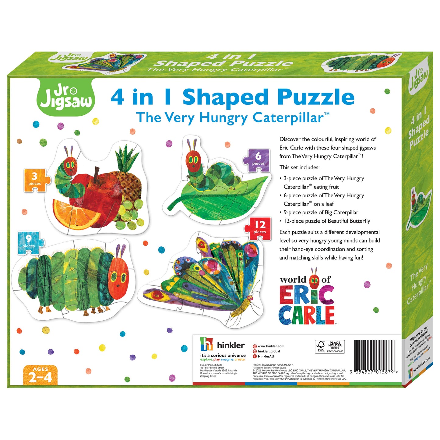 The Very Hungry Caterpillar | 4 in 1 Shaped Puzzle