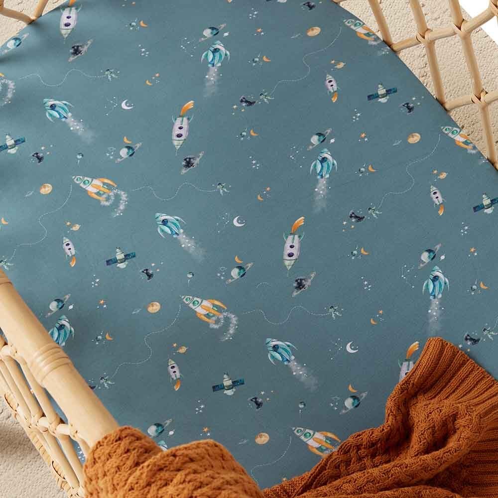 Snuggle Hunny Bassinet Sheet / Change Pad Cover | Rocket