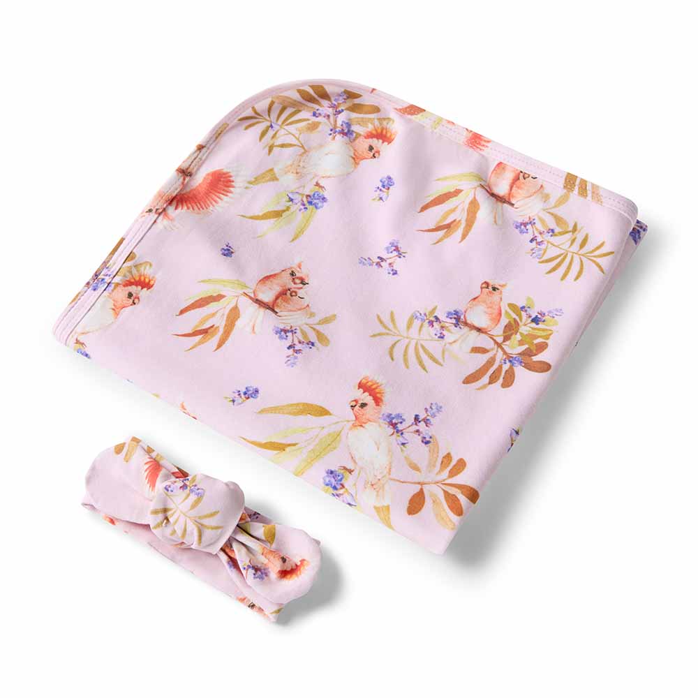 Snuggle Hunny Organic Jersey Wrap & Topknot Set | Major Mitchell