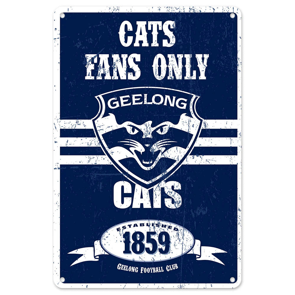 AFL Geelong Retro Metal Sign
