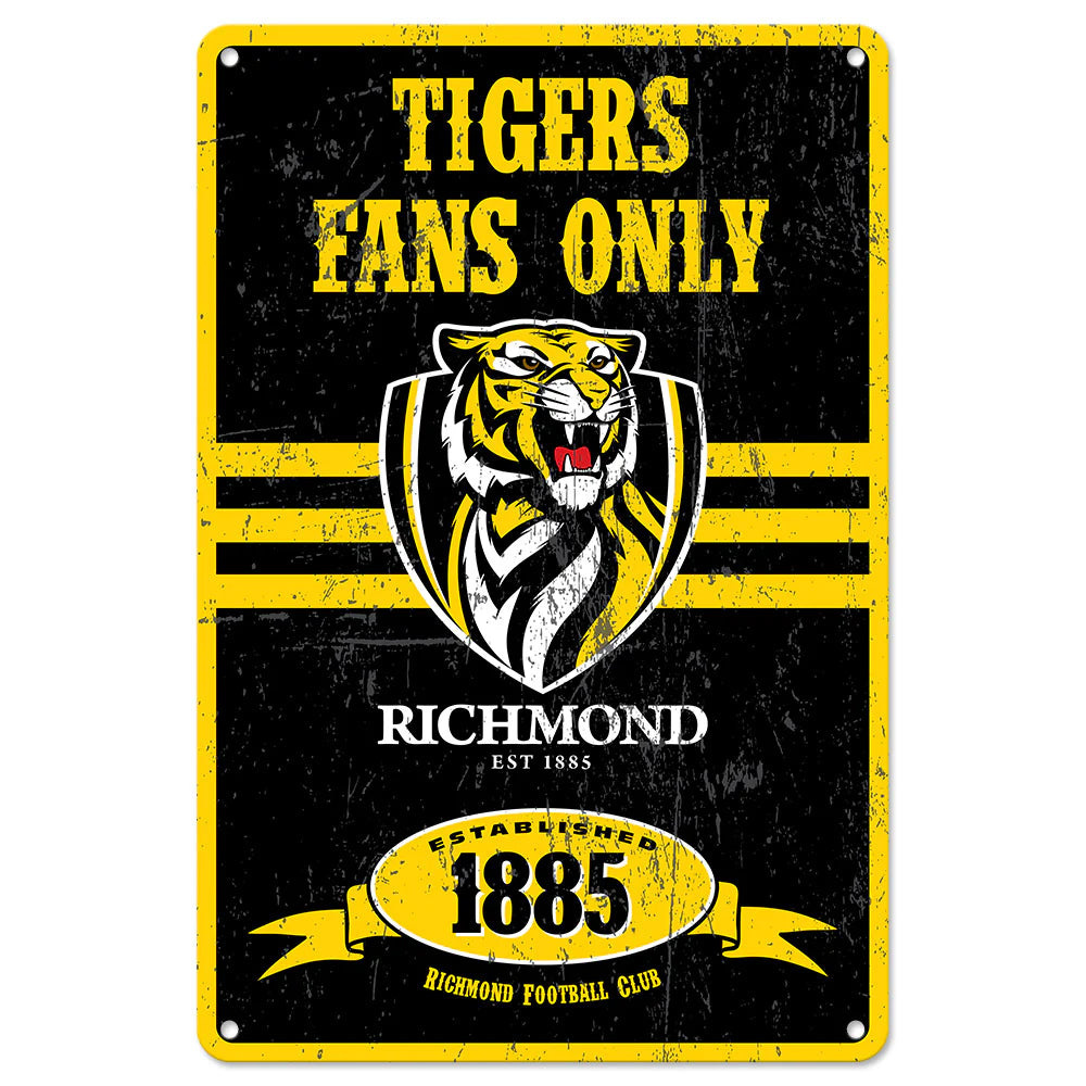 AFL Richmond Retro Metal Sign