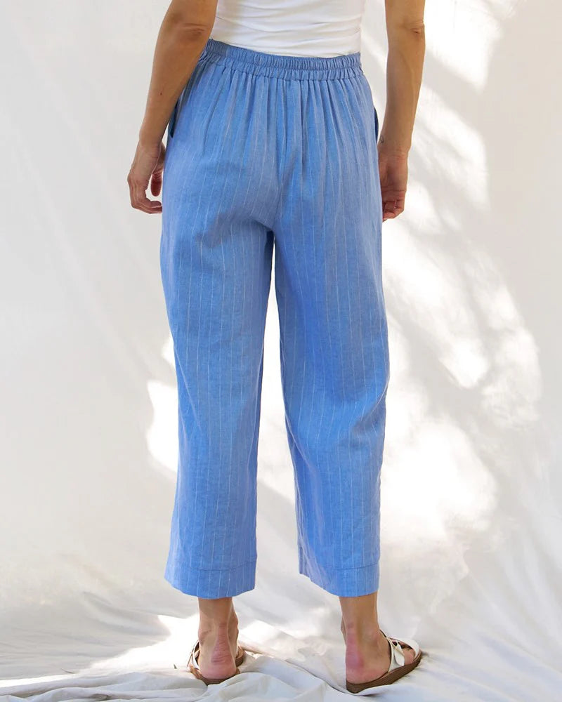 Parker Pant | Berry Blue Stripe