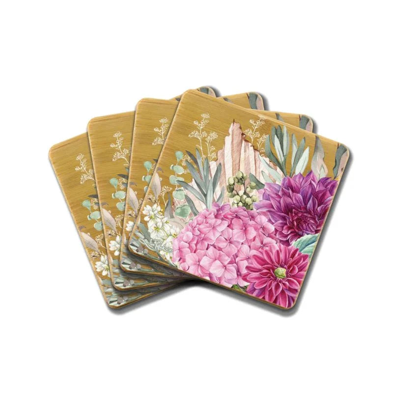 Lisa Pollock Coasters | Chrysanthemum