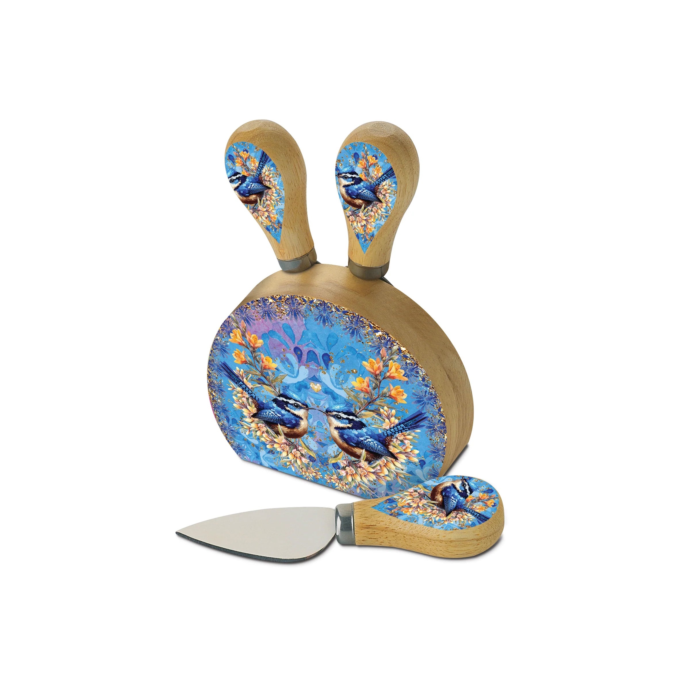 Lisa Pollock Cheese Knives with Magnetic Stand | Royal Wrens