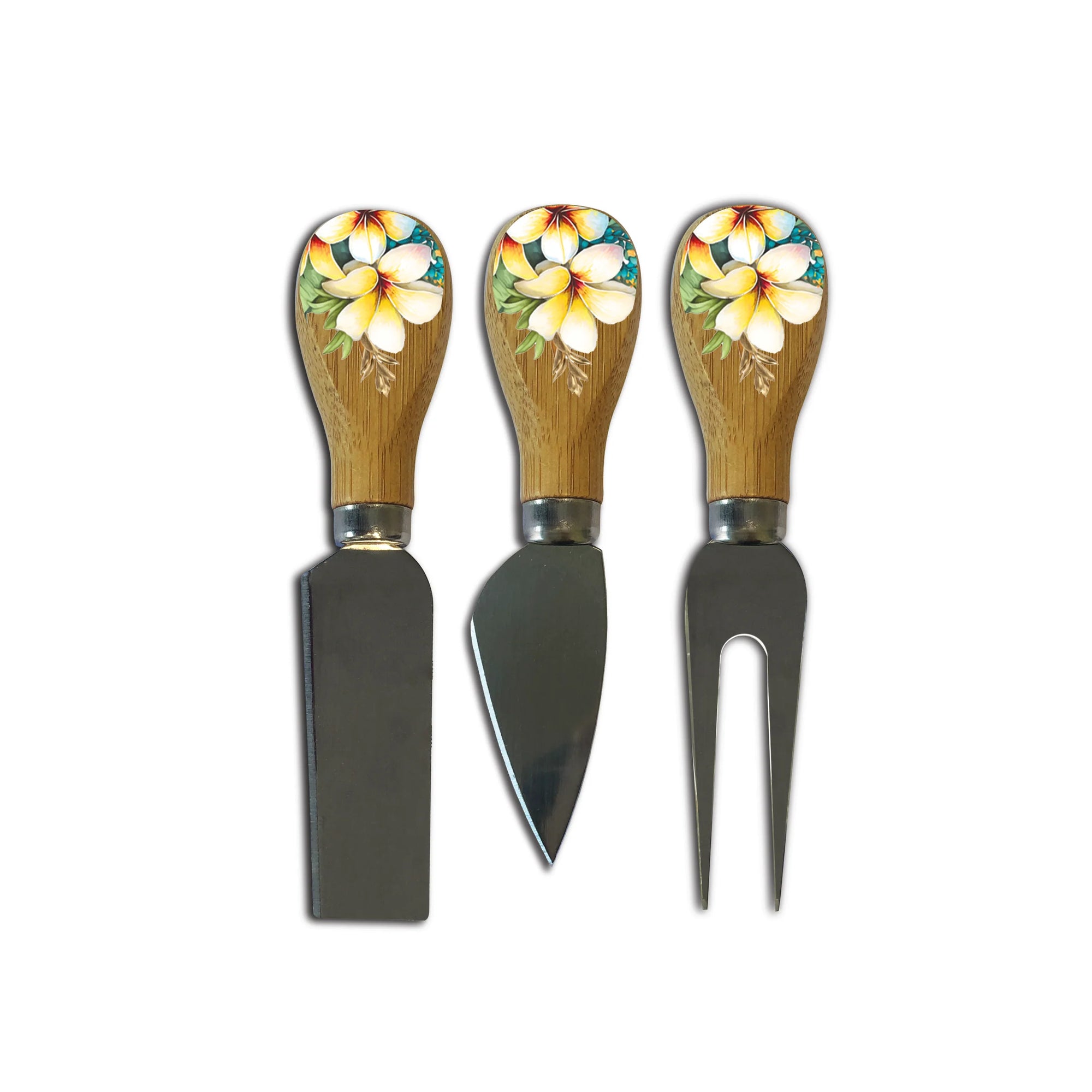 Lisa Pollock Cheese Knives with Magnetic Stand | Paradise Love Birds