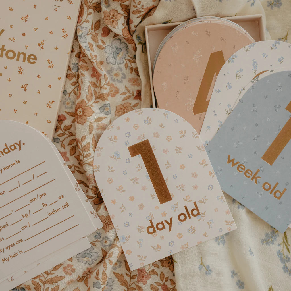 Fox & Fallow Baby Milestone Cards | Broderie