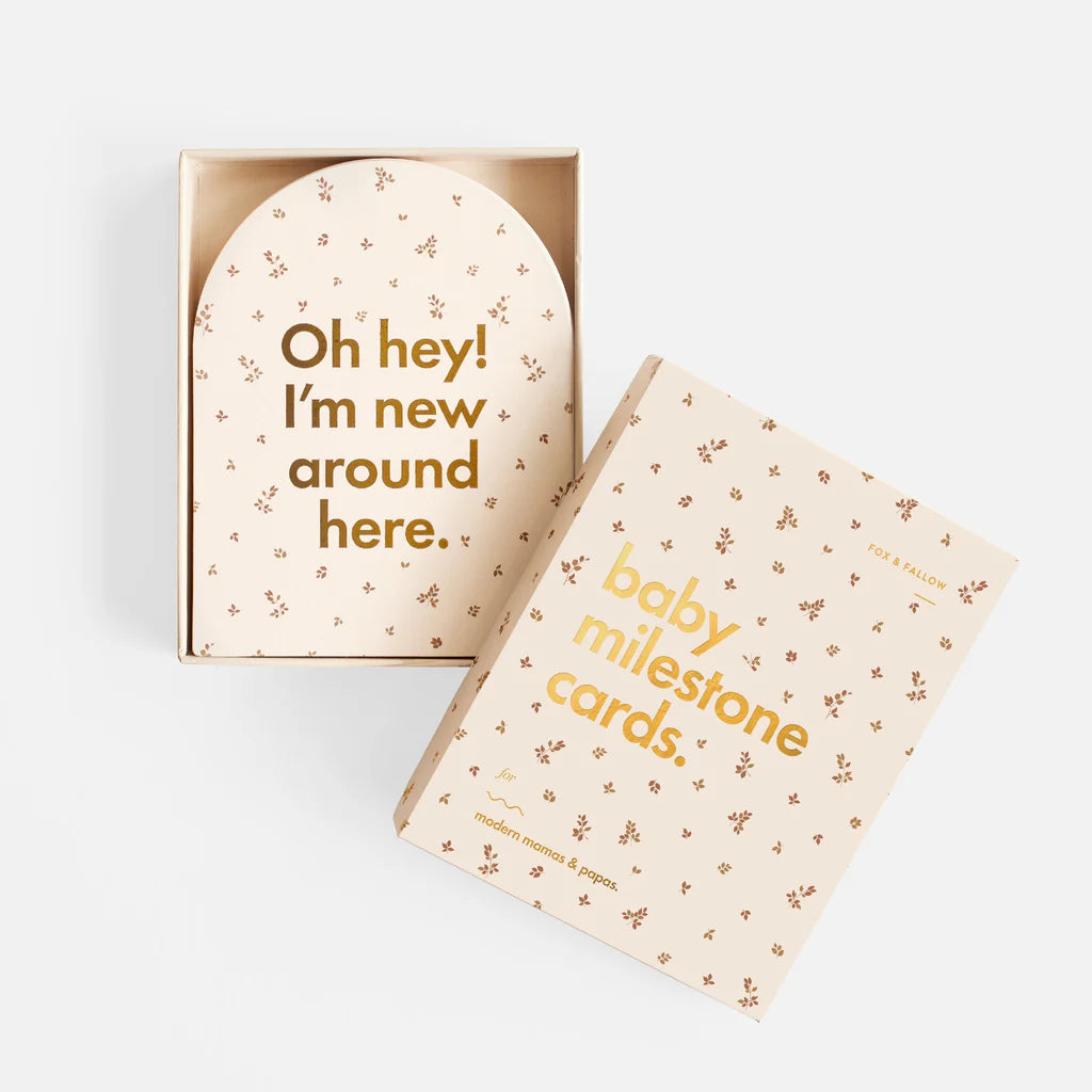 Fox & Fallow Baby Milestone Cards | Broderie