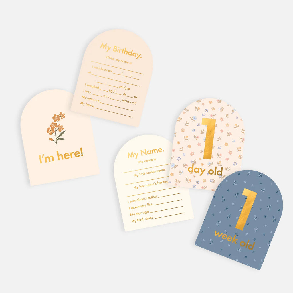Fox & Fallow Baby Milestone Cards | Broderie