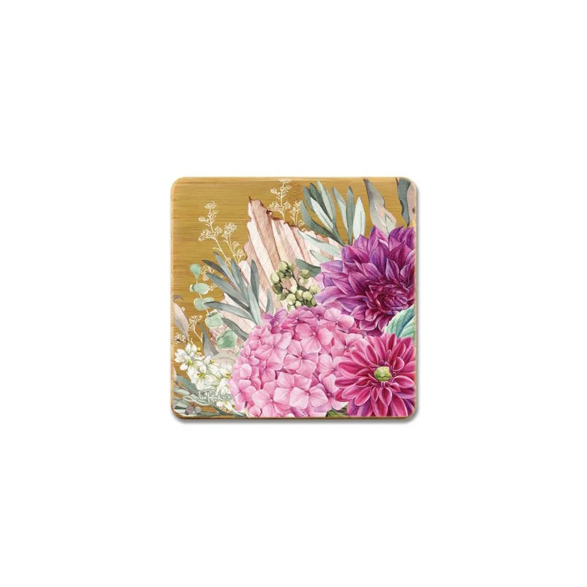 Lisa Pollock Coasters | Chrysanthemum