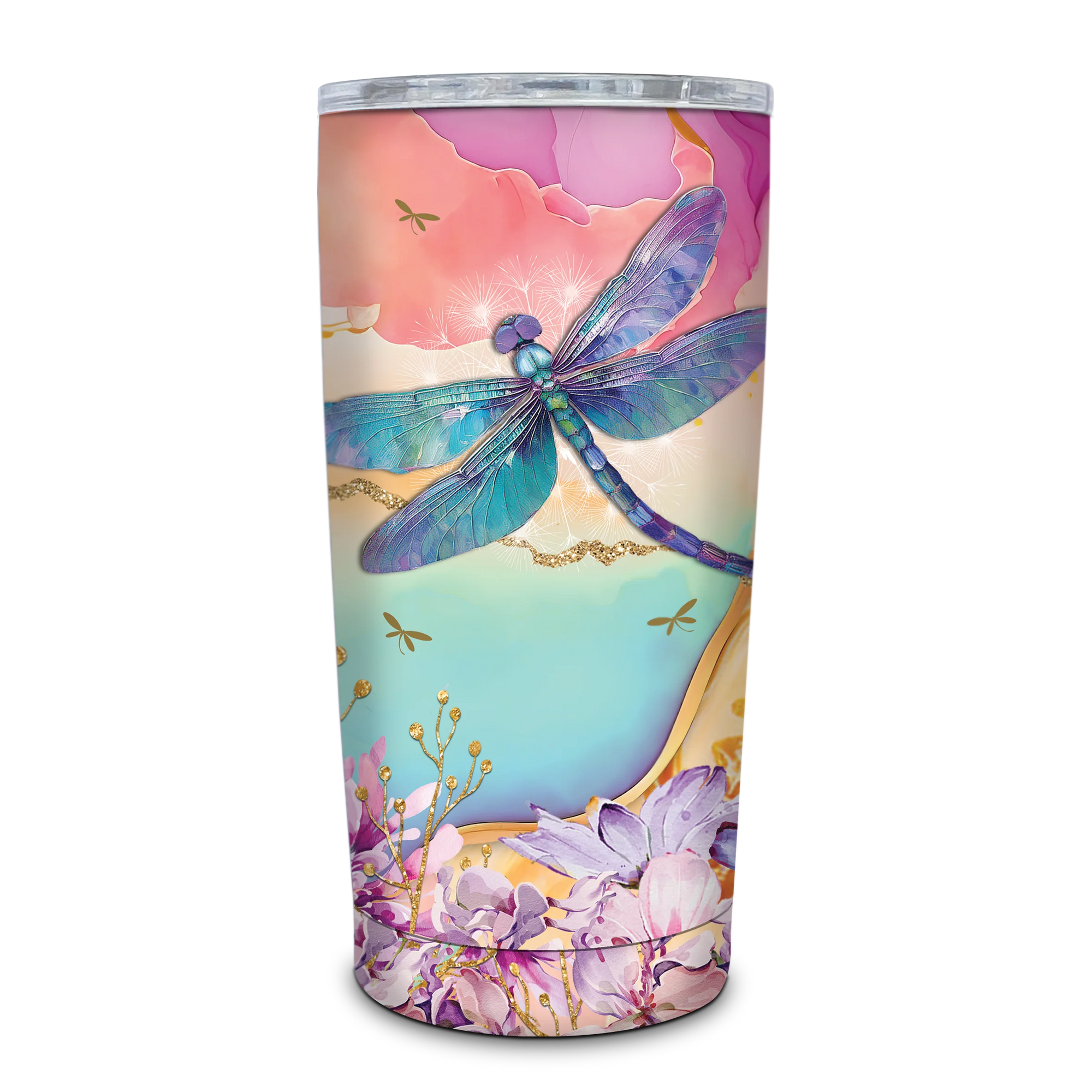 Lisa Pollock 600ml Roadie | Delightful Dragonflies