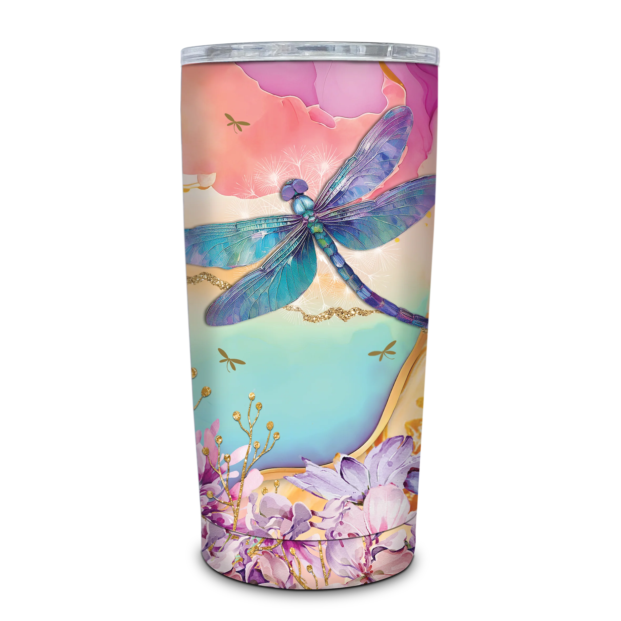 Lisa Pollock 600ml Roadie | Delightful Dragonflies