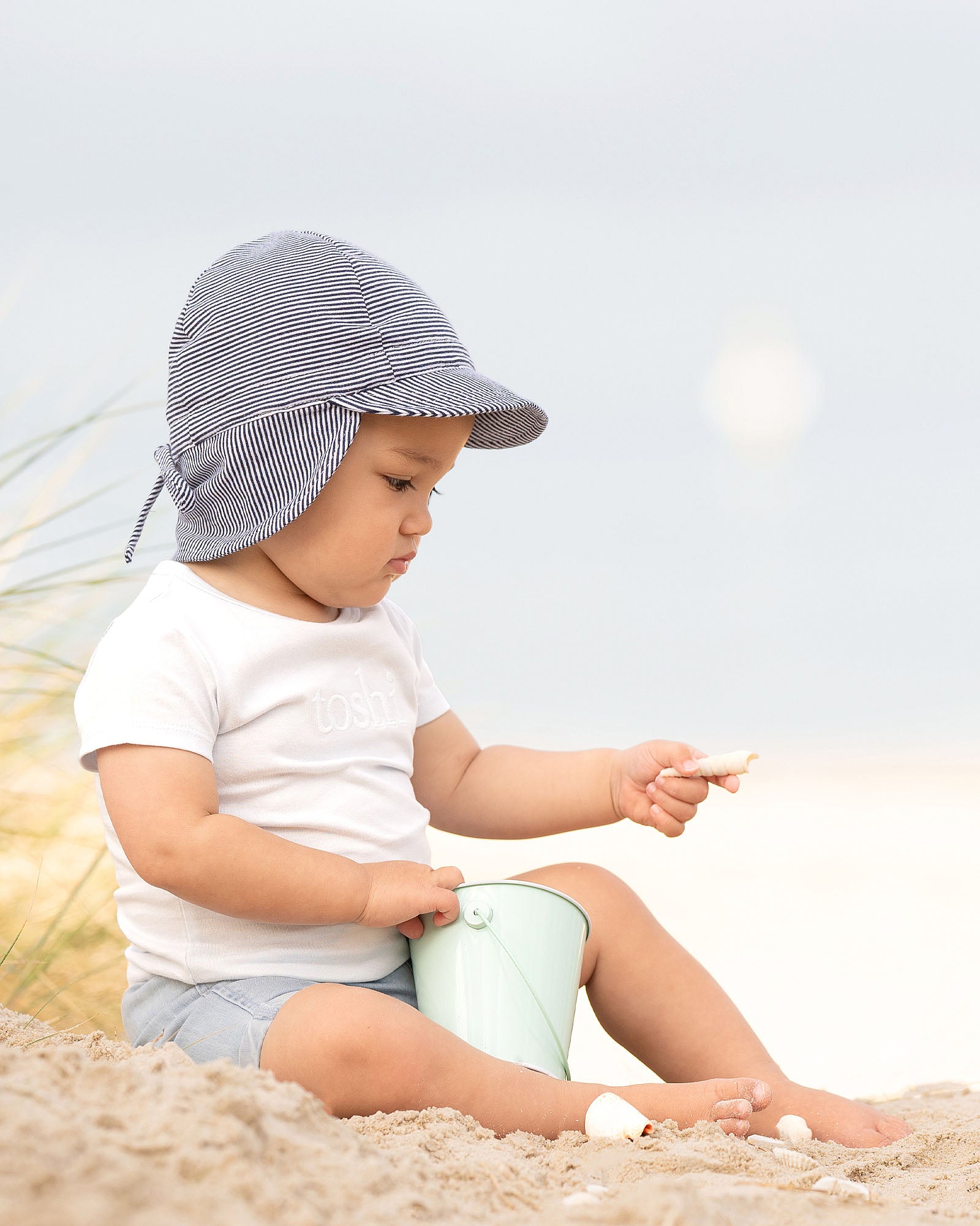 Toshi Organic Tee S/S Logo | Cream