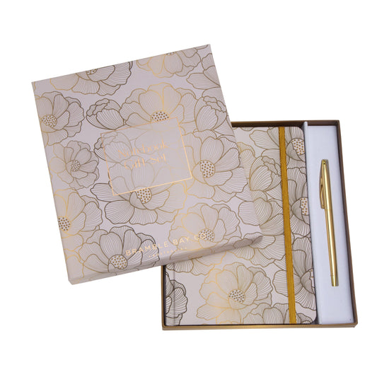 The Elegance Collection Notebook & Pen Gift Set | Amber & Magnolia