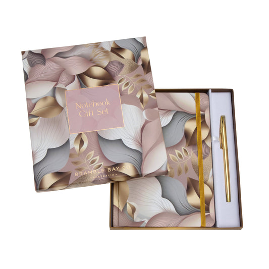 The Elegance Collection Notebook & Pen Gift Set | Musk & Gardenia