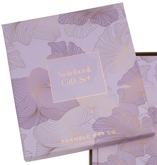The Elegance Collection Notebook & Pen Gift Set | Violet & Patchouli