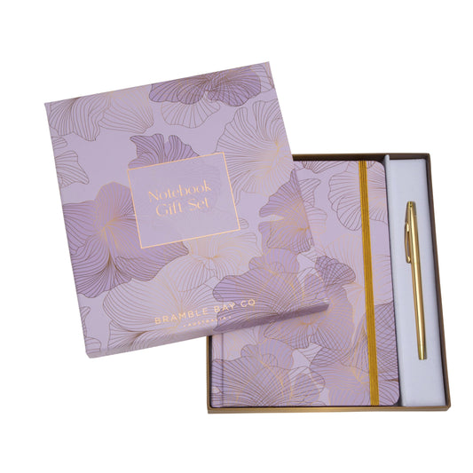 The Elegance Collection Notebook & Pen Gift Set | Violet & Patchouli