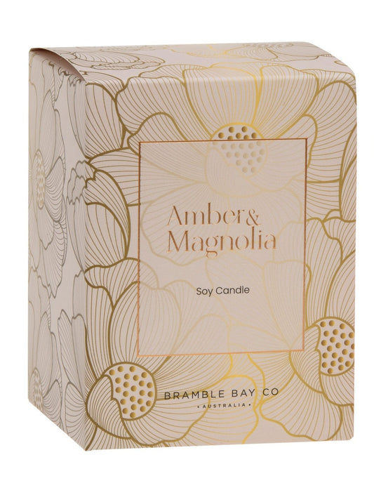 The Elegance Collection Soy Candle | Amber & Magnolia