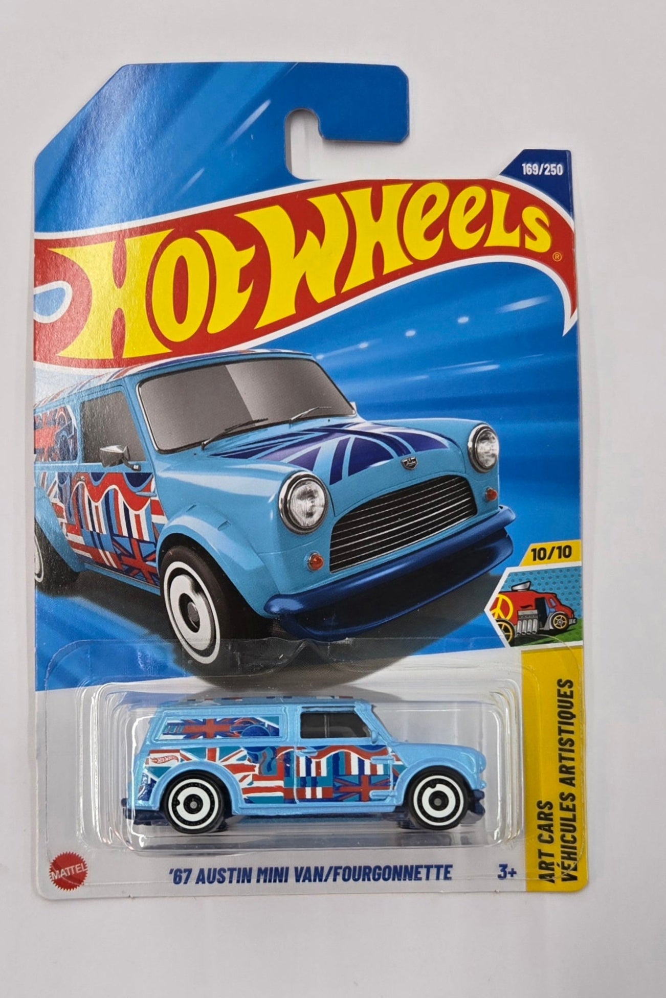 Hot Wheels toy car in packaging on a white background