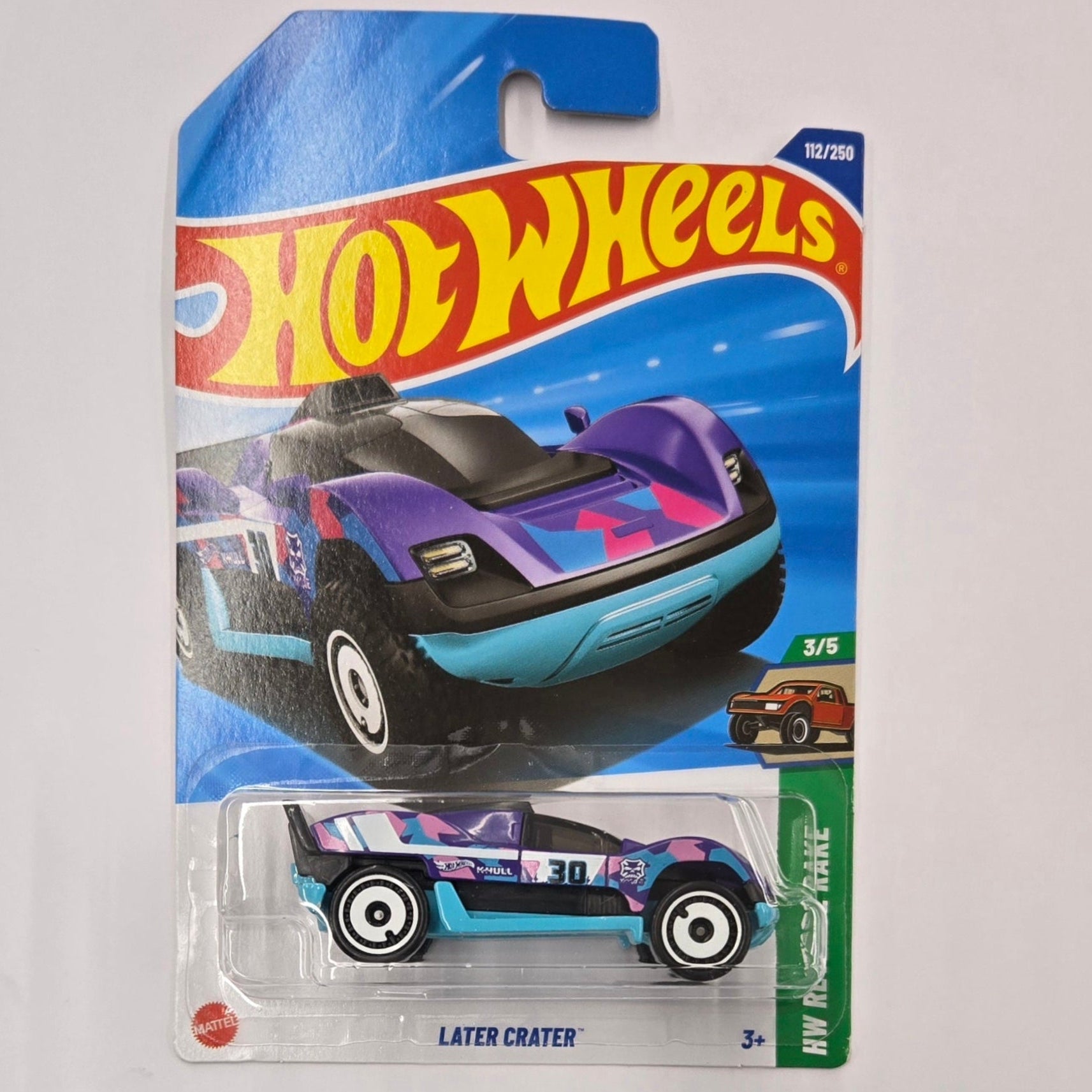 Hot Wheels toy car in packaging on a white background
