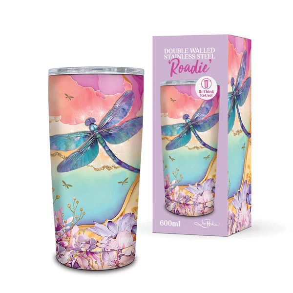 Lisa Pollock 600ml Roadie | Delightful Dragonflies