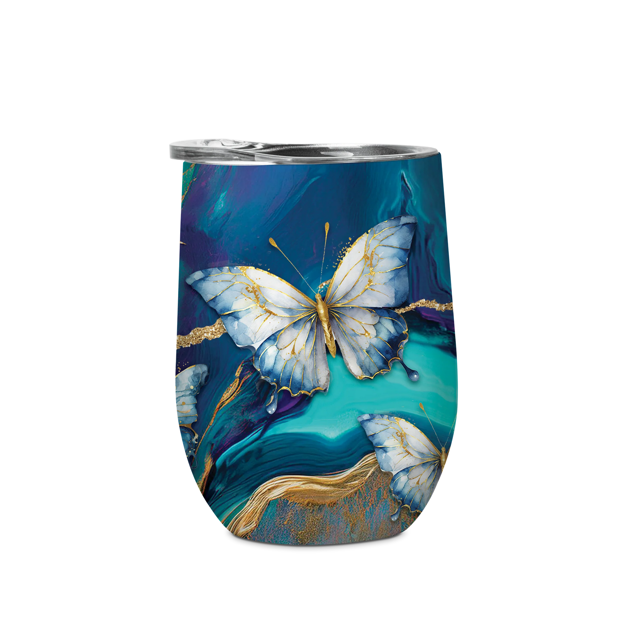 Lisa Pollock 350ml Bevvy | Tranquil Butterflies