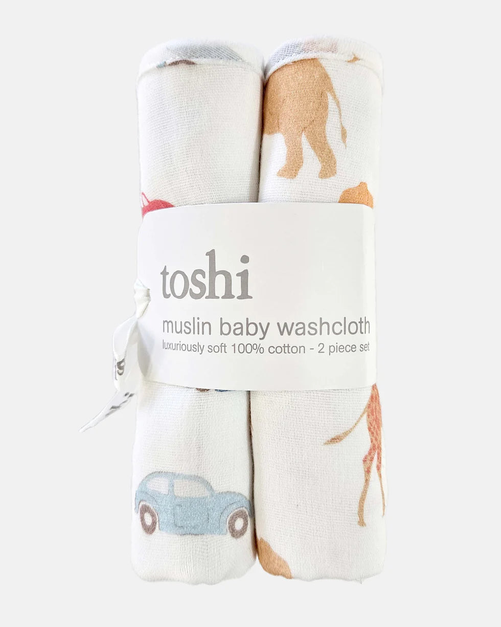 Toshi Baby Washcloth 2pk | Congo Dawn