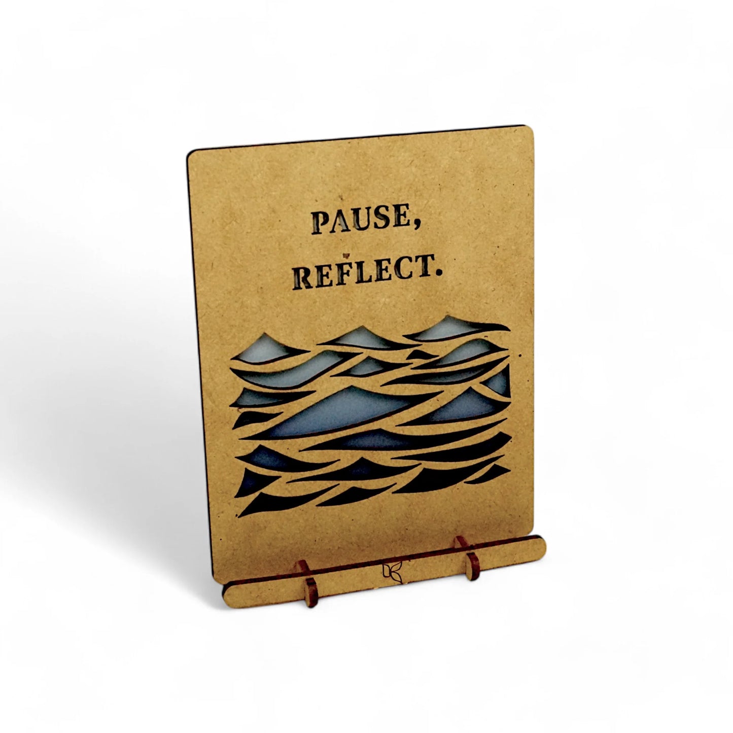 Pop-Up Art Wood Card | Pause, Reflect