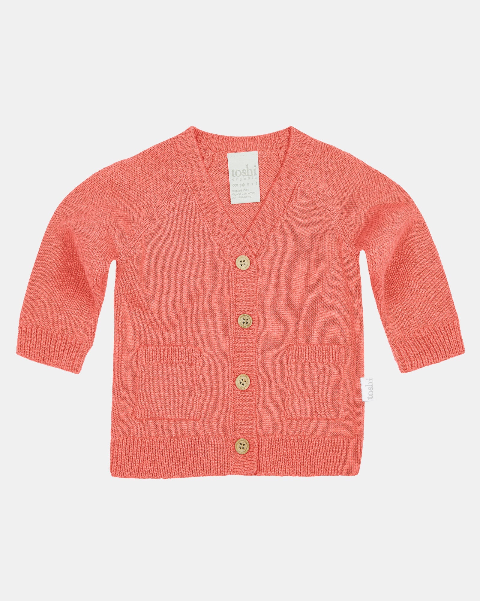 Toshi Organic Cardigan Remy | Paprika