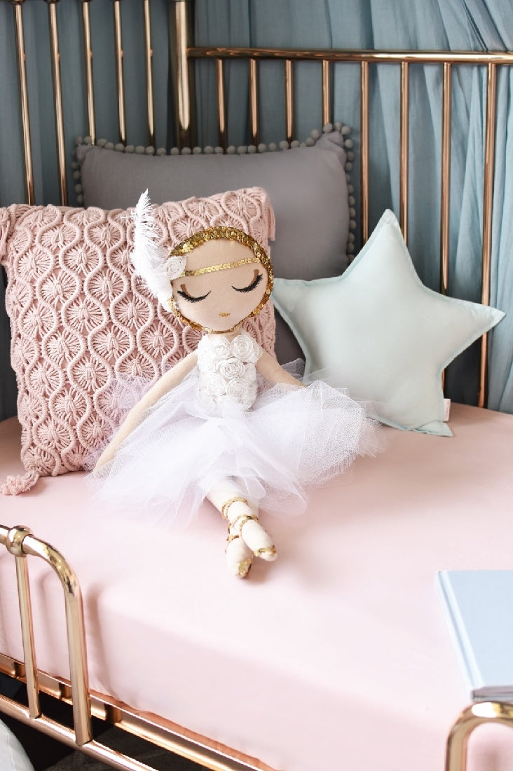 Snuggle Hunny Fitted Cot Sheet | Lullaby Pink