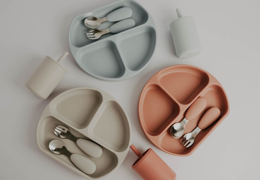 Silicone Suction Plate and Cutlery Set