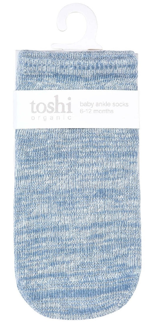 Toshi Organic Socks | Ankle Marle Storm