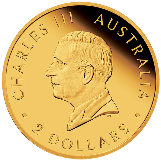 Australian Kangaroo 2025 Mini Roo 0.5g gold Proof Coin on Card Perth Mint