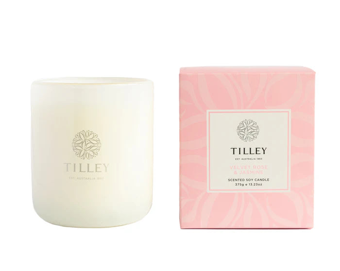 Tilley Scented Soy Candle 375g | Velvet Rose & Jasmine