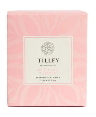 Tilley Scented Soy Candle 375g | Velvet Rose & Jasmine